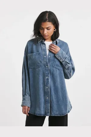 Simply Be Deep Cuff Denim Shirt46