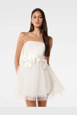 Forever New Camelia Strapless Tulle Skirt Mini Dress42