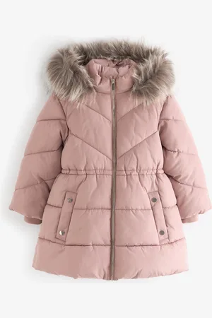 Next Shower Resistant Faux Fur Trim Padded Coat (3-16yrs)4 år (104cm)