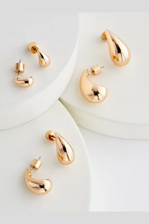 Next Teardrop Earrings 3 Pack Made with Recycled MetalEn