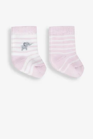JoJo Maman Bébé 2-Pakke Baby SokkerNyfødt
