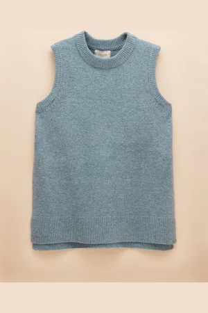 Joules Holly Crew Neck Long Knitted VestL