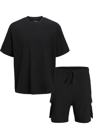 JACK & JONES 100% Cotton Combed Jersey T-Shirt And Cargo Shorts SetSmall