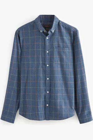Next 100% Bomuld Signature Børstet Flannel Ternet Langærmet Oxford SkjorterL
