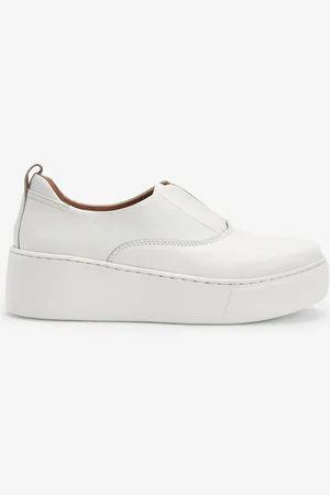 Next Signature Forever Comfort Leather Suede Chunky Wedge Platform Trainers