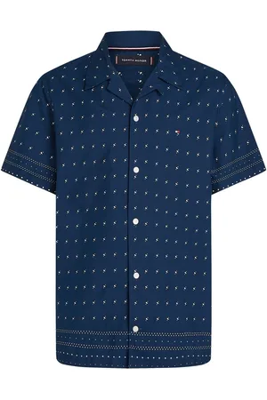 Tommy Hilfiger Regular Fit Flex Poplin Bandana Short Sleeve 100% Cotton Shirtlarge