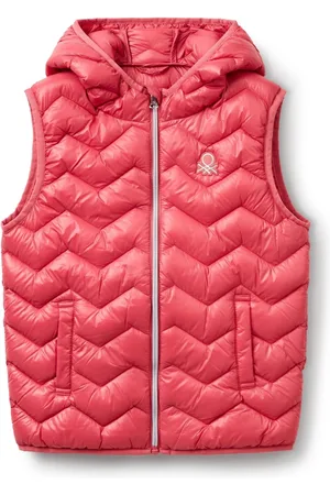 Benetton Piger Lyserød Quiltet Gilet116122cm