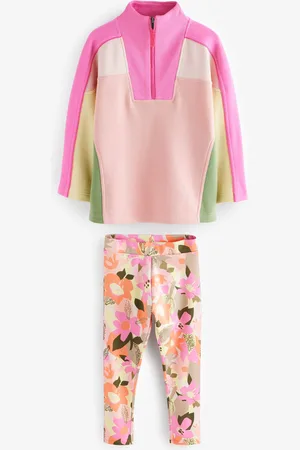 Next Colourblock Half Zip Sweatshirt And Sports Leggings Set (3-16yrs)6 år (116cm)