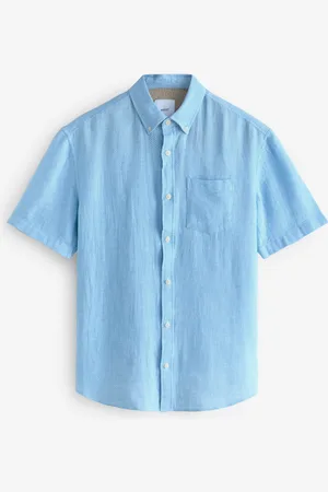 Next Cotton Linen Blend Short Sleeve Shirt4XL