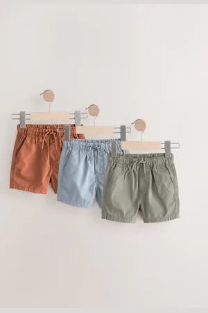 Next Pull On 100% Cotton Shorts 3 Pack (3mths-7yrs)1.5 - 2 år (86 - 92cm)