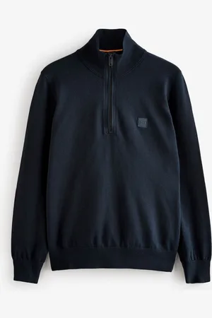 HUGO BOSS Regular Fit Logo Patch Cotton Cashmere JumperL