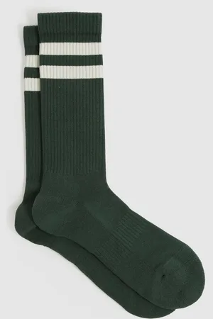 Reiss Henman Cotton-Blend Double-Stripe SocksM-L