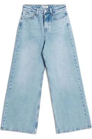 Albaray Light Wash Blue Full Length Wide Length Jeans42