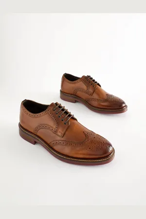 Next Læder kontrastsål Chunky Broguesko sko