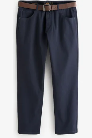 Next Straight Fit Belted Textured 5 Pocket Trousers34W x 33L (UK 34 L)
