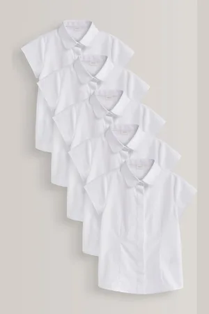 Next 5 Pack Short Sleeve Fitted School Shirts (3-17yrs)9 år (134cm)