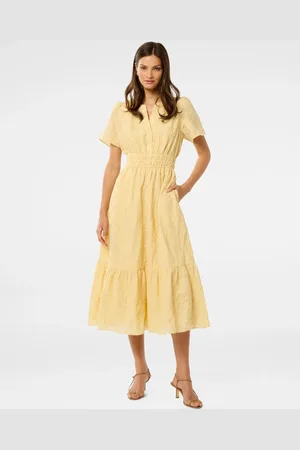 Forever New Eleanor Embroidered 100% Cotton Midi Dress