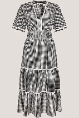 Monsoon 100% Cotton Gina Gingham Maxi Dress2X-Large