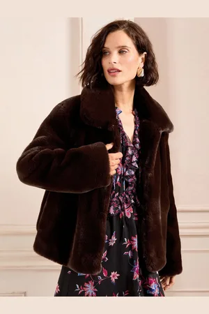 Love & Roses Faux Fur Collared Coat40