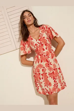 Friends Like These V-Neck Angel Sleeve Mini Dress42