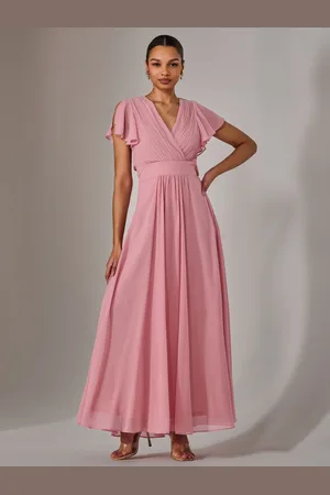 Jolie Moi Chiffon Pleated Maxi Dress44