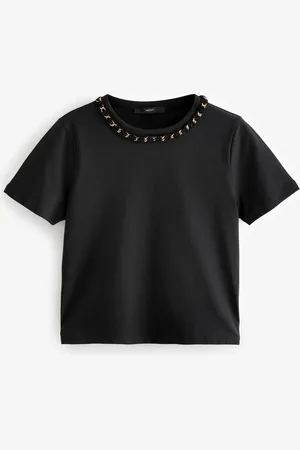 Next Chain Neck Detail 100% Cotton T-Shirt40