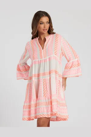 South Beach Jacquard Tiered 100% Cotton Mini Dress42