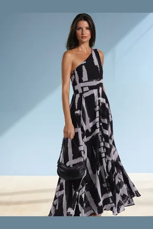 Religion Signature One Shoulder Maxikjole Med Fuld Multi Layered Nederdele38