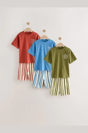 Next 100% Cotton Short Pyjamas 3 Pakke (3-16år)166168cm