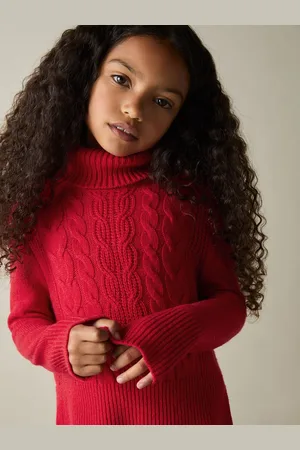 Reiss Carina Wool-Blend Cable-Knit Roll-Neck Jumper6 - 7 år (116 - 122cm)