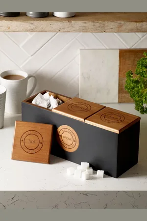 Next Bronx træbeholder til te, kaffe og sukkerEn