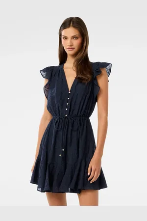 Forever New Maxine Flutter Sleeves Mini Kjole38