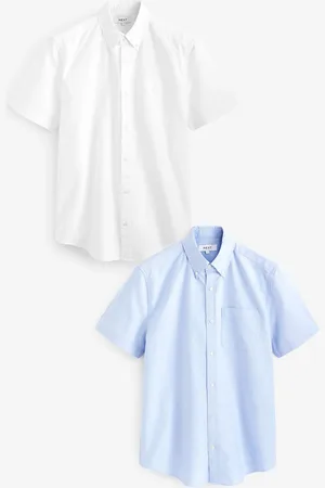 Next 100% Cotton Short Sleeve Oxford Shirts 2 PackXXL