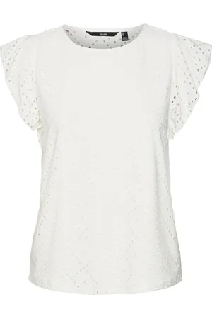VERO MODA Broderie Short Sleeve T-ShirtS 8