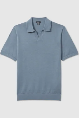 Reiss Duchie Merino Wool Open-Collar Polo ShirtS