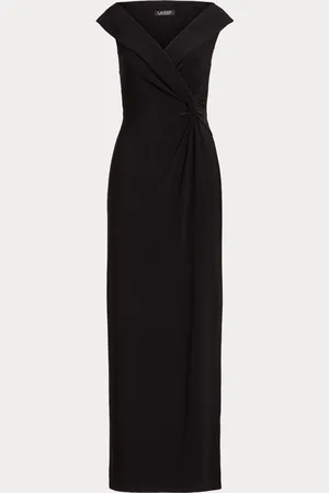 Ralph Lauren Leonidas V Neck Rouched Jersey Gown Dress42