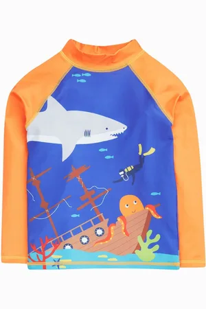 Frugi Orange Sun Safe Swimwear Rash Vest116122cm