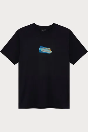 Paul Smith Blue Regular Fit Logo 100% Organic Cotton T-Shirtlarge