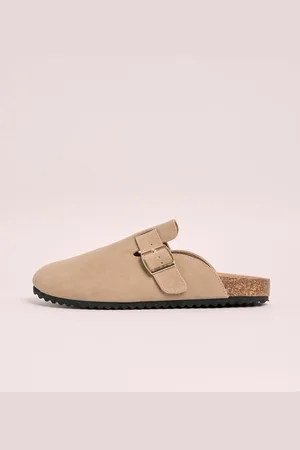 Friends Like These Buckle Faux Suede Comfort Footbed Clogs