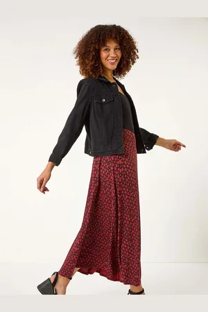 Roman Tear Drop Panel Maxi Skirt46