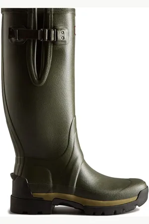 Hunter Mens Grøn Balmoral høj Side Justerbar Neopren Foret Techsole gummistøvler