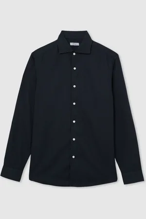 Reiss Carvalho Cotton-Piqué Garment-Dyed ShirtMiddel