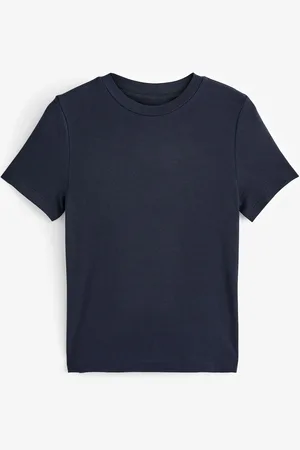 Next Soft Touch Ribbet Kortærmet T-shirt med TENCEL LyocellL