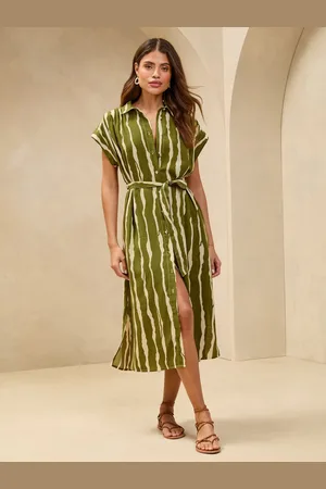 Lipsy London Stripe Midi Shirt Dress44