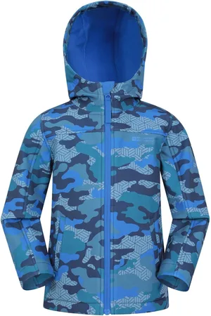 Mountain Warehouse Exodus II Kids Printed Water Resistant Softshell Jacket3 - 4 år (98 - 104cm)