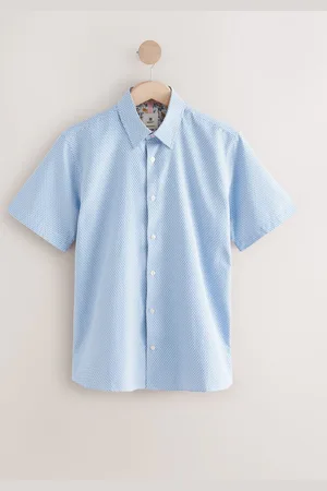Next Textured Short Sleeve Smart Shirtxsmall