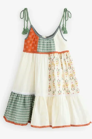 MISS Natural Printed Patch Work 100% Cotton Summer Dress116122cm