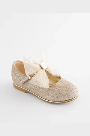 Ted Baker Girls Glitter Mary Jane Shoes with Bow