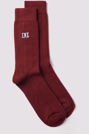Duchamp Mens Chunky Cashmere Mix Rib SocksS-M