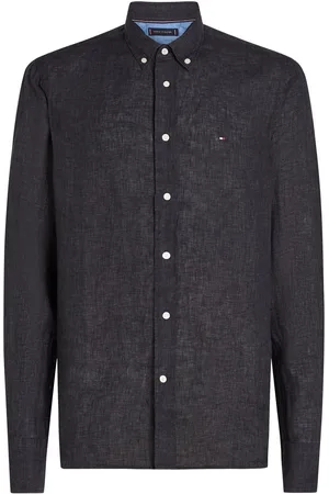 Tommy Hilfiger Normal pasform Essential Stribet 100% Hør SkjorterSmall